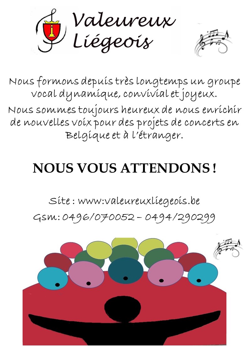 Recrutement 2022 final Malgré le COVID Les Valeureux Liégeois vous souhaitent de